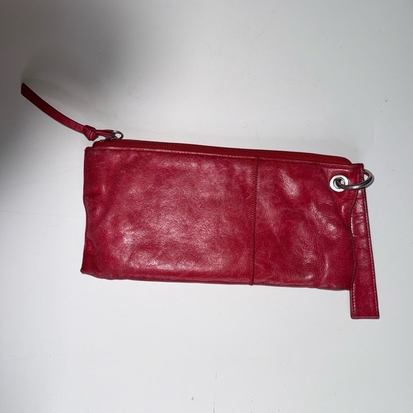 Hobo Elegant Red Leather Clutch - Picture 1 of 8